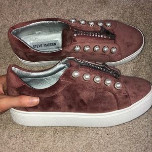 Velvet Pearl Platform Shoes